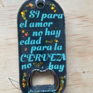 Black and Teal Bottle Opener